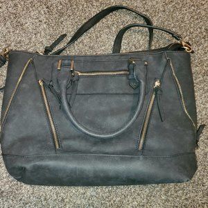 Large black purse with strap by Violet Ray